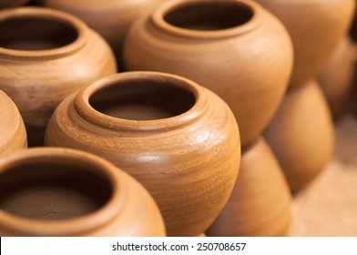 Closed Up Of Clay Pot.