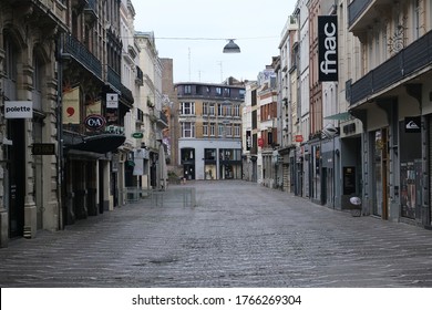 Closed Commercial Stores In Centre Of Lille, France On Jun. 28, 2020.