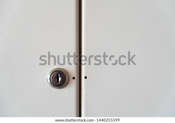 Closed Door Electrical Cabinet Steel Lock Stock Photo Edit Now