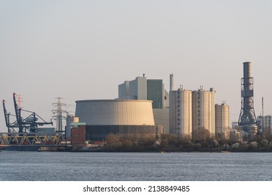 Closed Down Moorburg Coal Power Plant In The Port Of Hamburg.