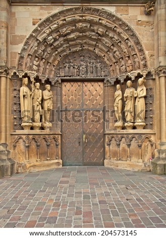 Closed entrance gate of the Cathedral of Trier, Germany