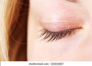 Closed Female Eye Closeup Stock Photo 233315857 | Shutterstock