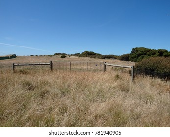 Closed Gate N An Australian Outback Farm