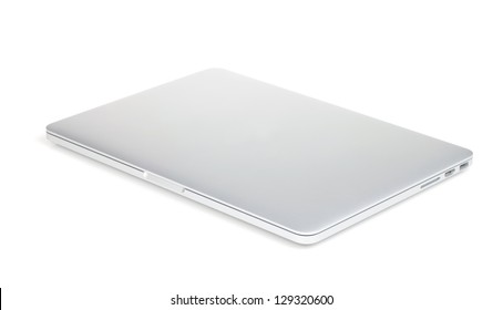 Closed Laptop. Isolated On White Background