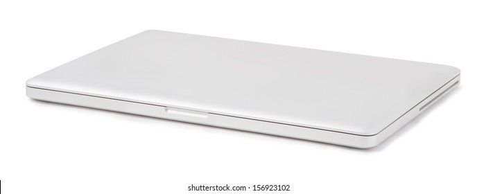 Closed Laptop Isolated On A White Background