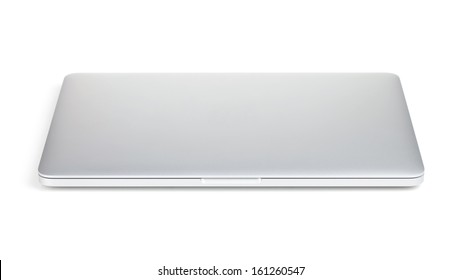 Closed Laptop. Isolated On White Background