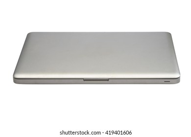 Closed Laptop Isolated On White