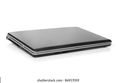 Closed Laptop On A White Background