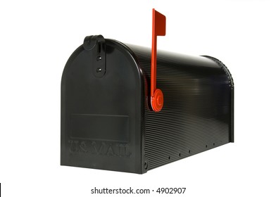 Closed Mail Box With Flag Up