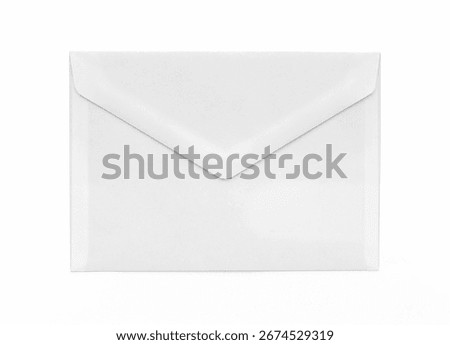 Closed new envelope back side, with clipping path