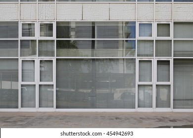 Closed office with glass facade 