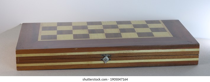 Closed Polished Backgammon Case.Game Concept