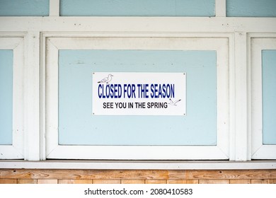 Closed Sign On New England Clam Shack