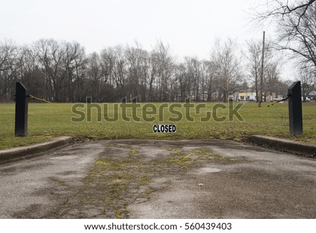 Similar – Image, Stock Photo ROAD CLOSED Environment