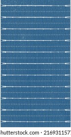 Closed Up Solar Energy Solar Cell, A Nice Technology Blue Pattern. Perspective View Of The Poly Crystalline Silicon Solar Cells Around The Solar Panel. Nice Textured Pattern