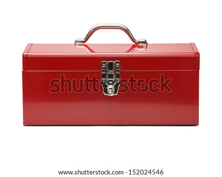 Closed Tool Box Isolated on a White Background.