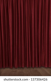 Closed Velvet Theater Curtain