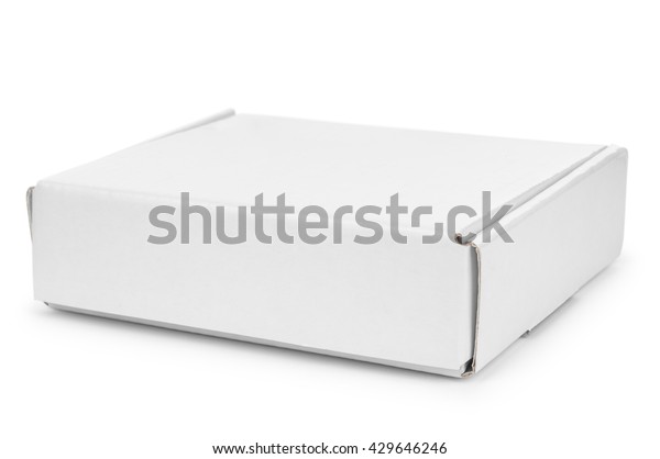 Closed White Cardboard Box Isolated On Stock Photo 429646246 | Shutterstock