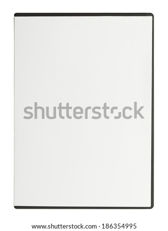 Closed White DVD Case with Copy Space Isolated on White Background.
