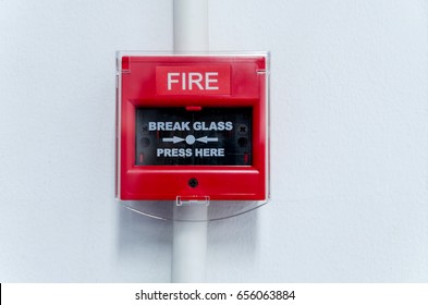 Closed-up Of Fire Alarm Press Machine.