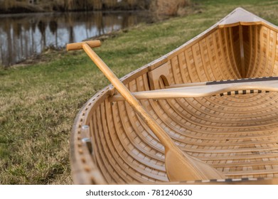 A Closer Look Inside Wooden Canoe.