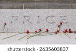 Closer view of the price of freedom inscription at the WW 2 Memorial in D.C.