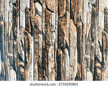 Closer view of rustic rock panel texture with vertical pattern. Can be used for wall and floors.
