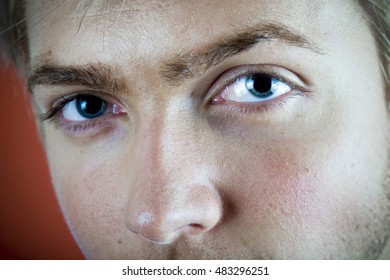 Closeup 21 Year Old Mans Face Stock Photo 483296251 | Shutterstock