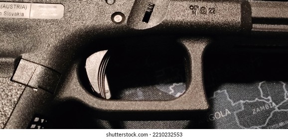 Close-up 9x19 Caliber 9mm Glock 19 Pistol 