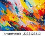 Closeup of abstract rough colorful multicolored art