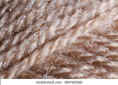 Closeup Of Acrylic Wool Fiber Yarn