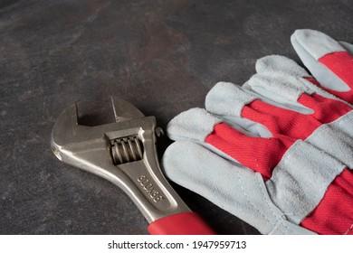 Close-up Of An Adjustable Wrench