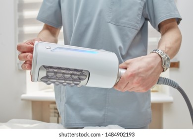 Close-up of advanced equipment for body shaping and treatments - Shutterstock ID 1484902193