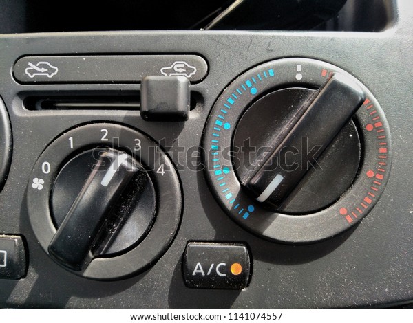 Closeup air-conditioning with automatic\
temperature control.