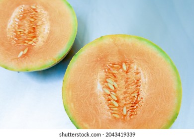 Closeup Of Ambrosia Or Cantaloupe Melons