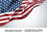 Close-up of American flag on grey background