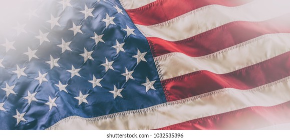 Close-up american flag,studio shot.