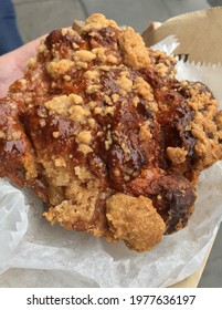 A Closeup Of An Appetizing Apple Cinnamon Muffin