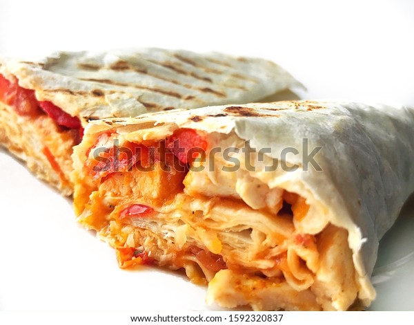 Closeup Appetizing Shawarma Doner Kebab Chicken Stock Photo Edit Now