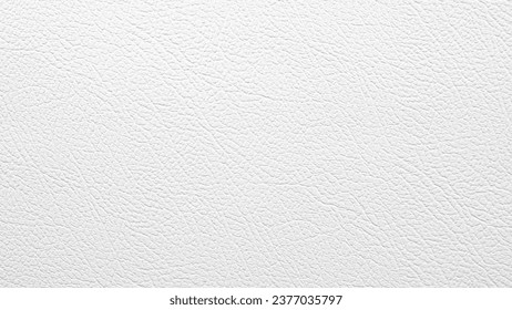 Closeup artificial leather white colour for texture background.  top view.