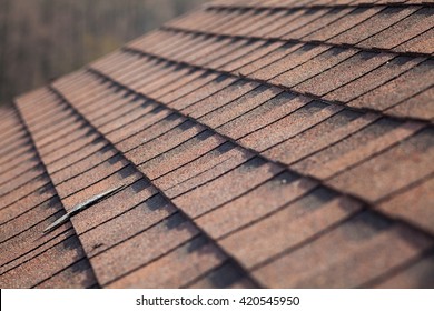 Closeup Of Asphalt Shingles