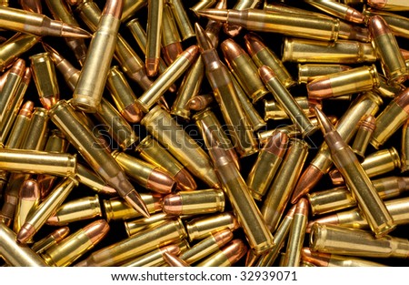 Close-up of assorted bullets.