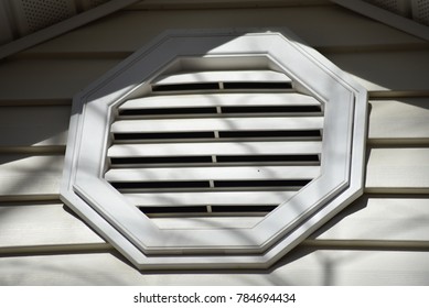 Closeup Of Attic Ventilation On A House.