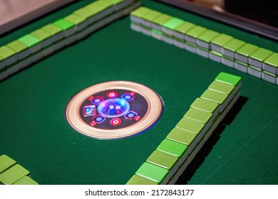 A Close-up Of An Automated Mahjong Table