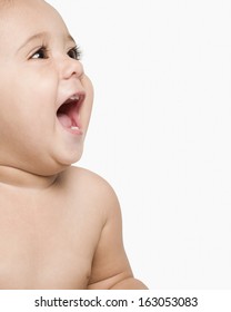 Close-up Of A Baby Boy Laughing