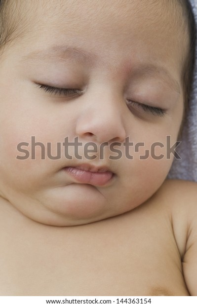 Closeup Baby Boy Sleeping Stock Photo Edit Now 144363154