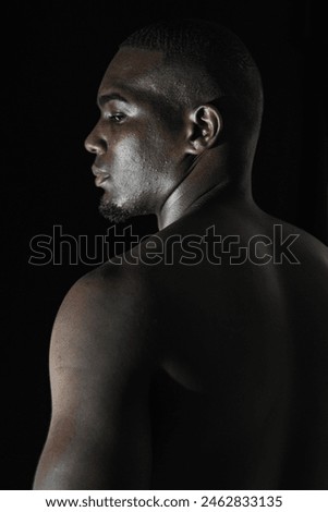 Similar – Image, Stock Photo African guy athlete in fashion glasses