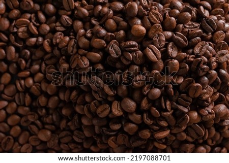close-up background coffee beans like in starbucks
