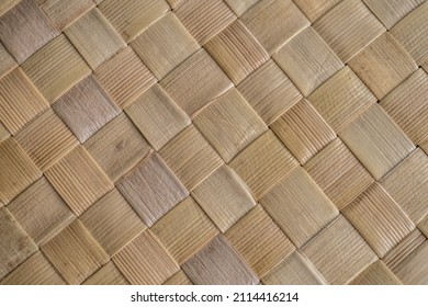 Close-Up Background Texture of a Pacific Flax Woven Basket 