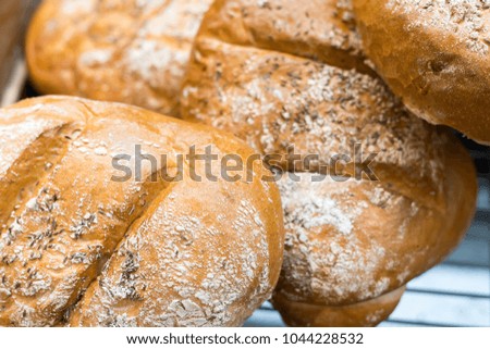 Closeup Background Wallpaper Fresh Bakery Supermarket Stock Photo